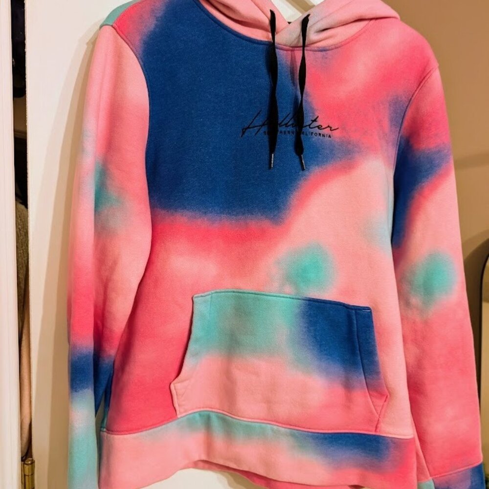 Hollister Super Cute Tie Dye Ombre Multicolor Hoodie S EUC